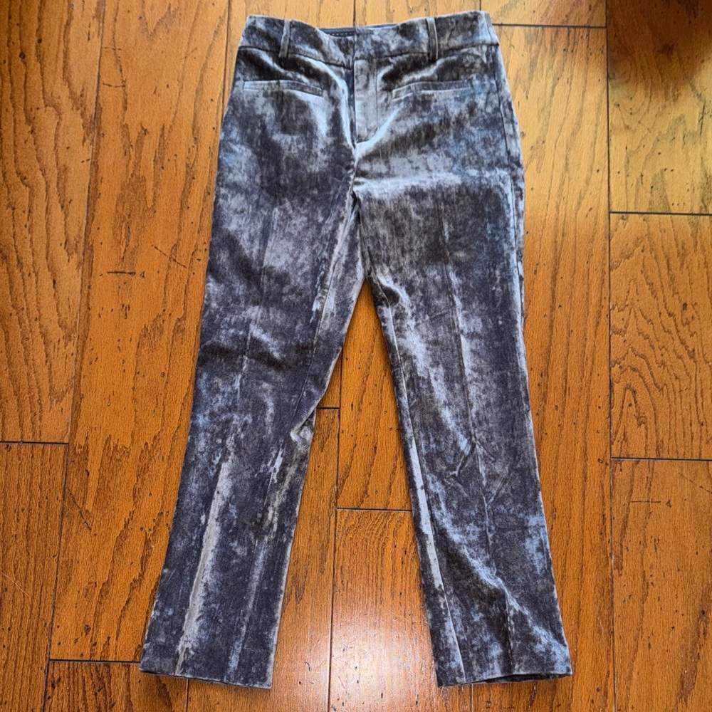 Never worn! Absolutely gorgeous! Size 0, brushed velvet, gray pants from Anthro!